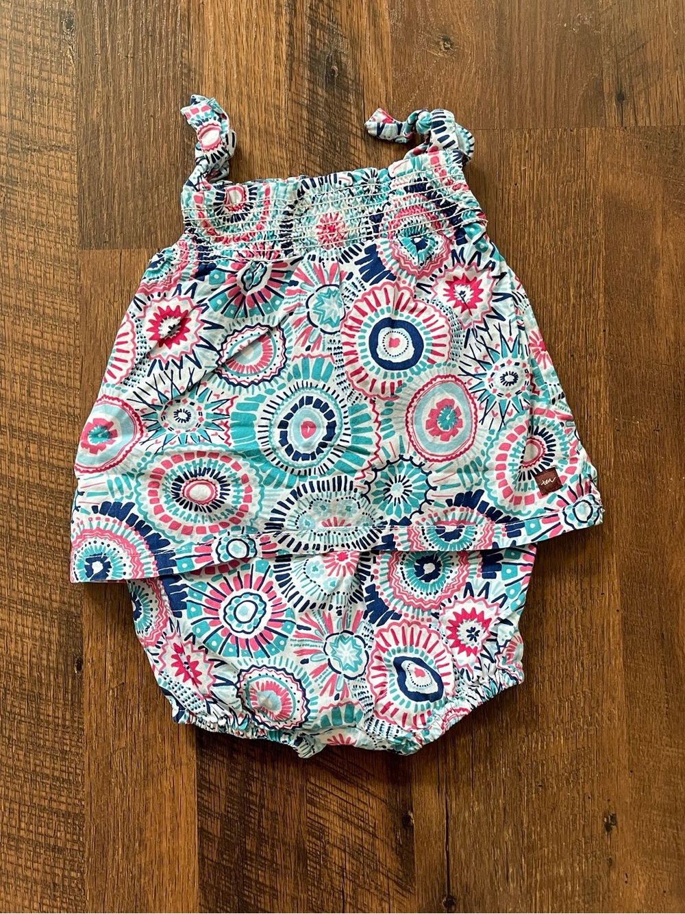 Tea Fireworks Print Baby Romper - Picture 2 of 5